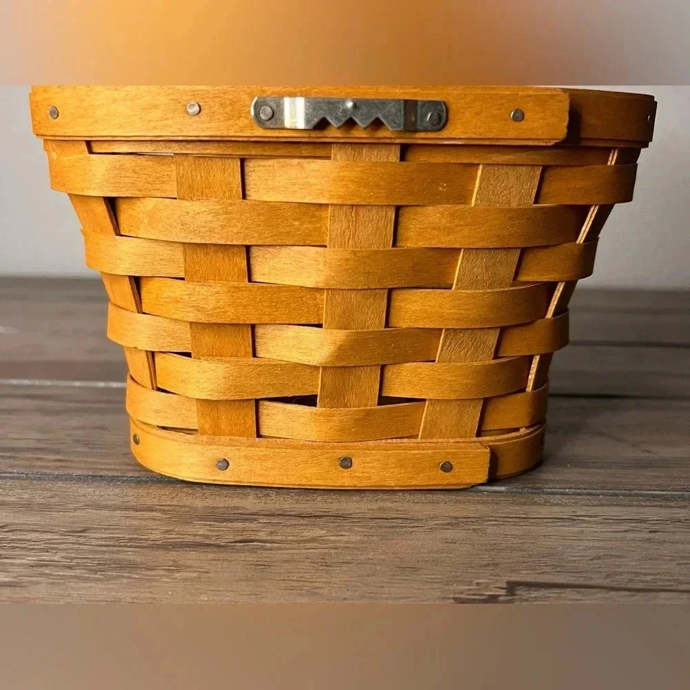 Longaberger 2007 Horizon Of Hope Basket Wood Ribbon Breast Cancer Awareness USA